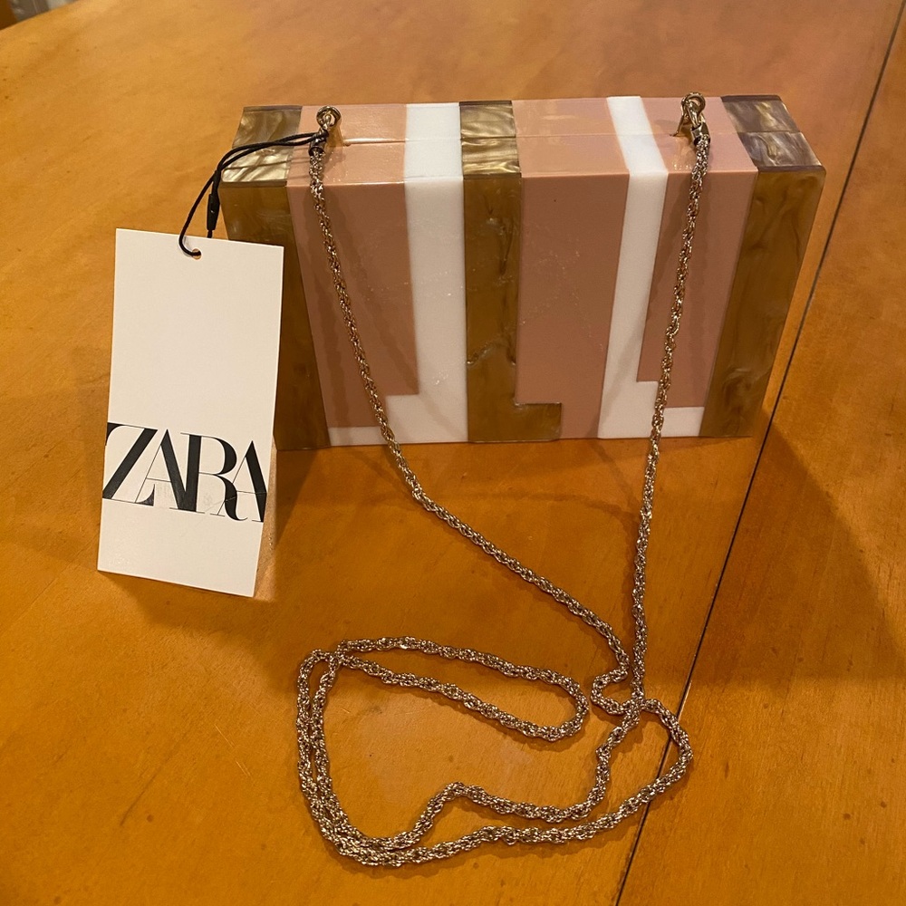 Zara NWT Art Deco Clutch